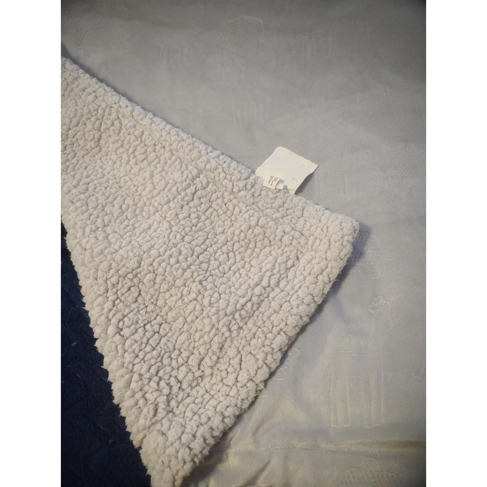 SL Home Fashions Baby Blanket Gray Embossed Elephant Giraffe Sherpa Fleece Plush